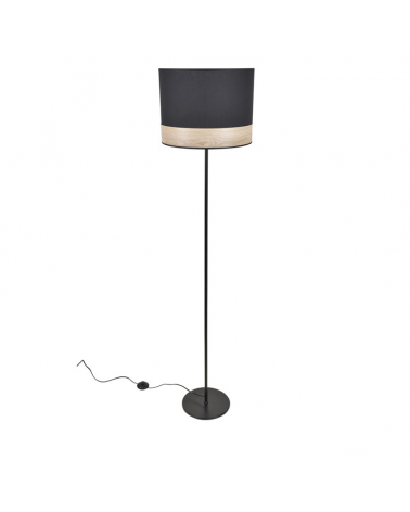Floor lamp 171cm cotton lampshade wood decoration E27 40W