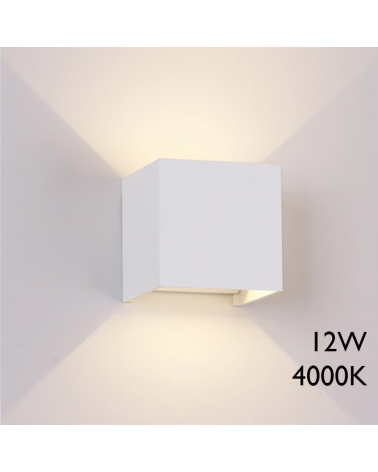 Aplique de exterior LED 12W 10cm 4000K de aluminio IP54 luz inferior y superior