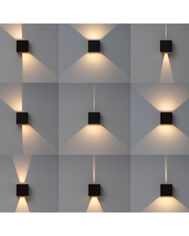 LED outdoor wall lamp 20W 15cm 3000K aluminum IP65 lower and upper light