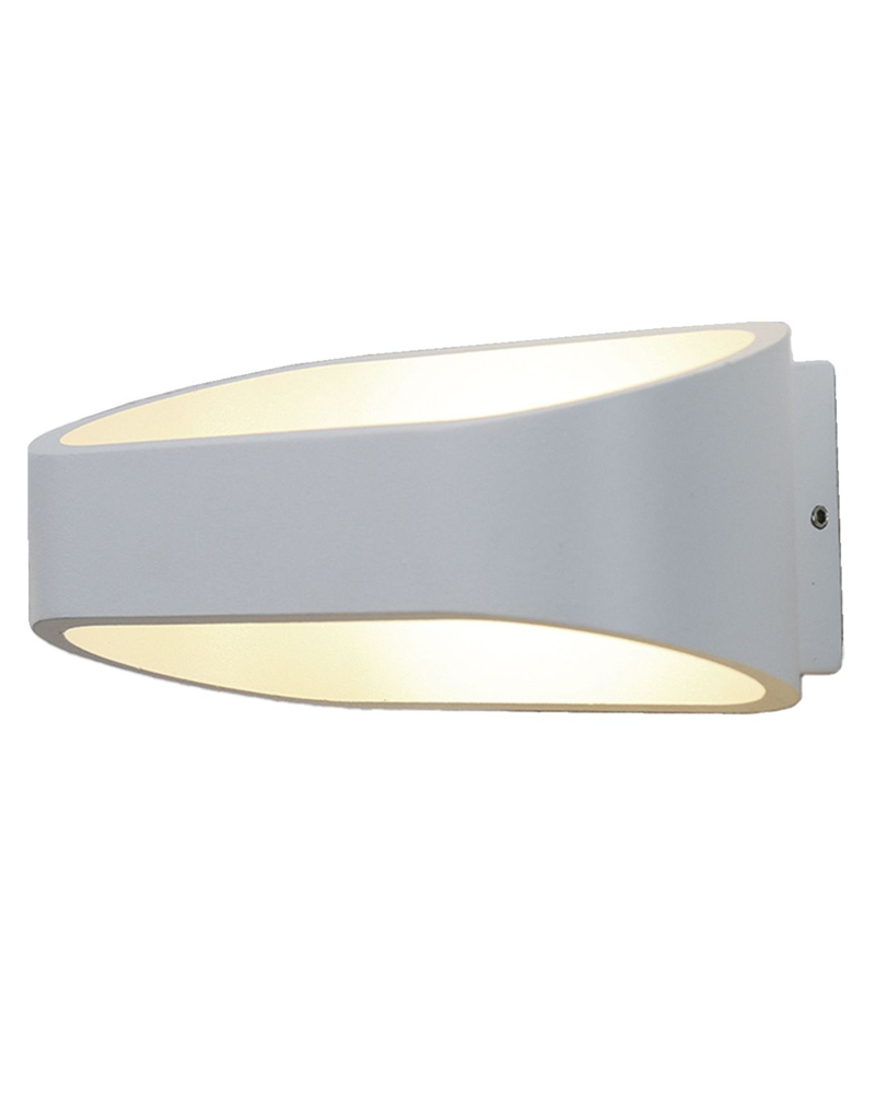 LED Wall lamp outdoor aluminum white finish 9W 4000K IP54