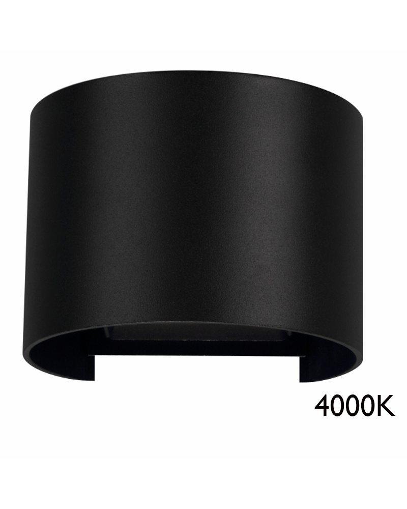 Aplique pared de exterior 10cm Luz superior e inferior LED 6,8W Aluminio 4000K