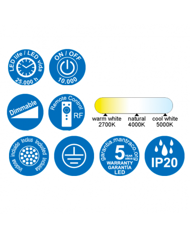 Ventilador de techo nickel y madera nogal 35W 105cm  LED 75W Ventilador  control de voz mando y app