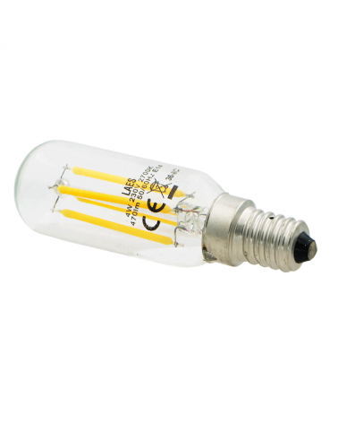 LED Tubular bulb 25 mm. filaments E14 4W 2700K 470Lm.