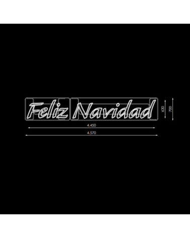 Cartel para calles FELIZ NAVIDAD de 4,57 metros LEDs 78W