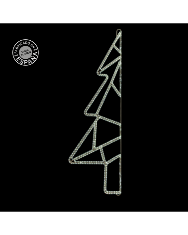 Christmas half a tree silhouette figure for lampposts forms