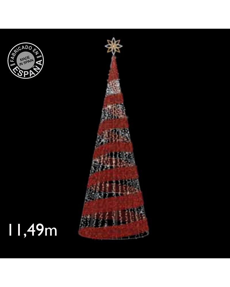 LED cone cool light and red tapestry of 11.49 meters IP65 230V 659W