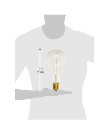 Vintage standard XL 130mm bulb. incandescent spiral Vertical E40 100W dimmable
