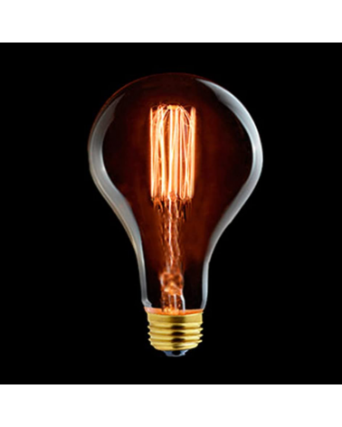 Vintage standard XL 130mm bulb. incandescent spiral Vertical E40 100W dimmable