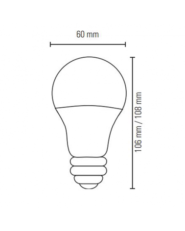 Standard light bulb LED clear filaments 10W E27 3000K 1300Lm