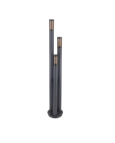 Baliza para exterior 170cm acero inoxidable acabado antracita 3xE27 23W IP44