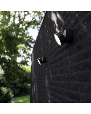 Aplique pared gris oscuro de exterior 9,4cm de aluminio LED 9,5W 3000K