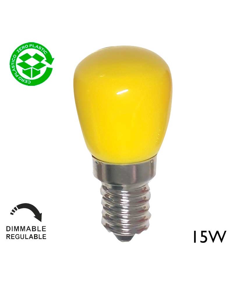 Pygmy bulb E14 15W yellow or blue
