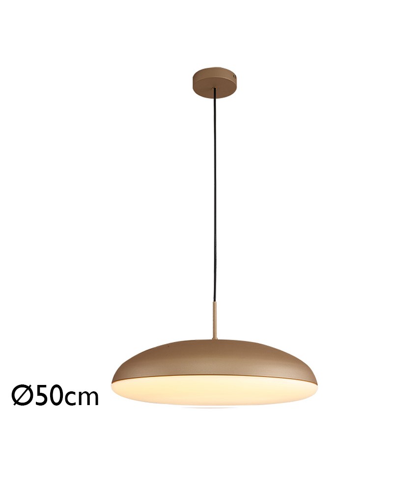 Lámpara de techo 50cm en metal acrílico y ABS diferentes acabados 6xE27