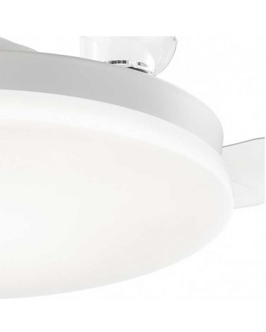 White ceiling fan 30W Ø50cm LED CCT 54W remote control DIMMABLE light temperature