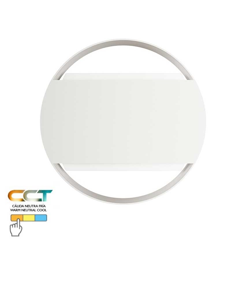 Aplique pared de exterior 20cm de aluminio y PC LED 16W CCT Switch 3000K/4000K/5000K