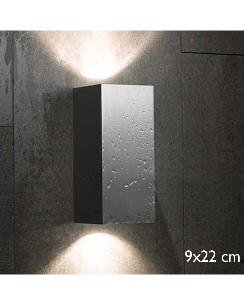 Outdoor wall light Block Out W20 direct or indirect light IP54 GU10 Upper and lower light