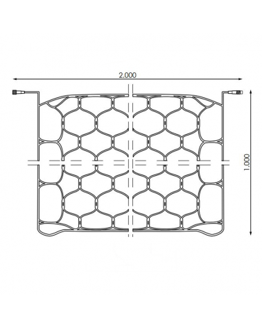 LED connectable net lights 2X1m black cable with 200 flashing LEDs IP65 suitable for outdoor