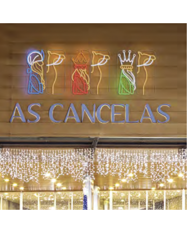 LED Christmas MELCHOR King Wise Man figure 1x2,20 meters suitable for outdoor