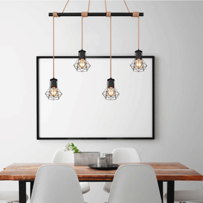 Lámparas colgantes cuerda